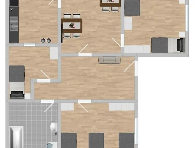 Swf111 - Komfortable Monteurwohnung Uebergangswohnung Lägenhet *